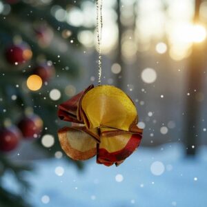 Perle de Noël en soie artisanale