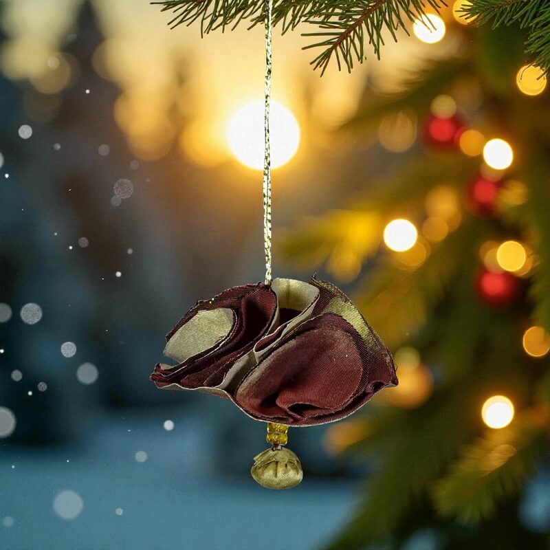 Pétale Pourpre Suspension de Soie Peinte