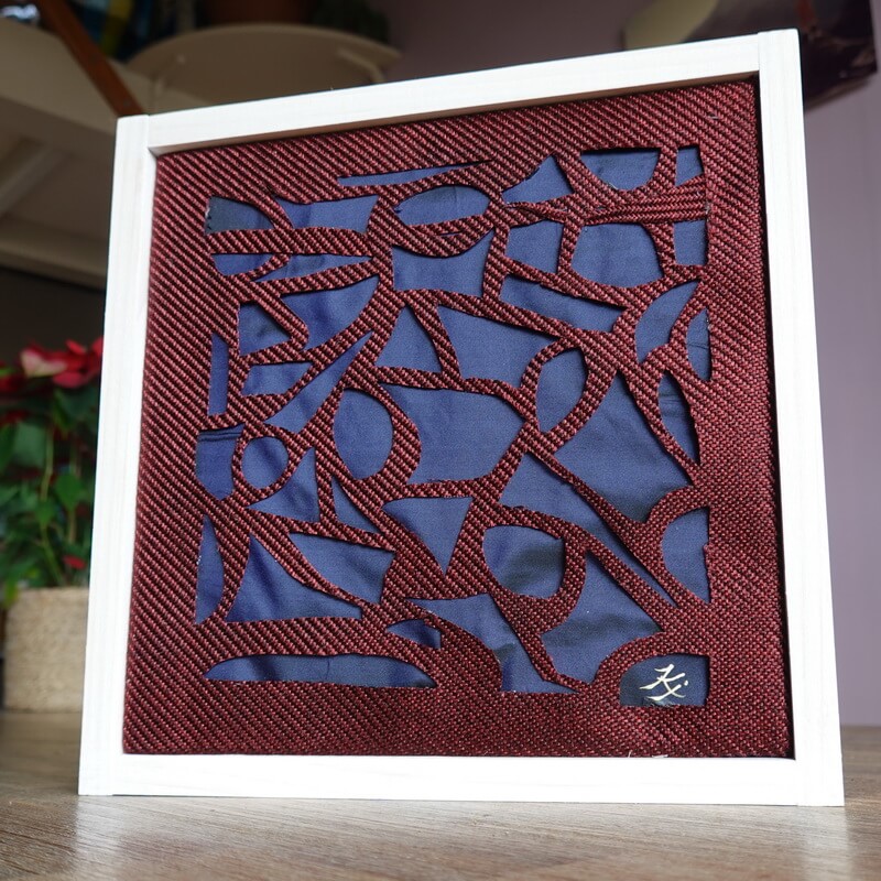 Triptyque art textile contemporain – fragments de matière – Image 6