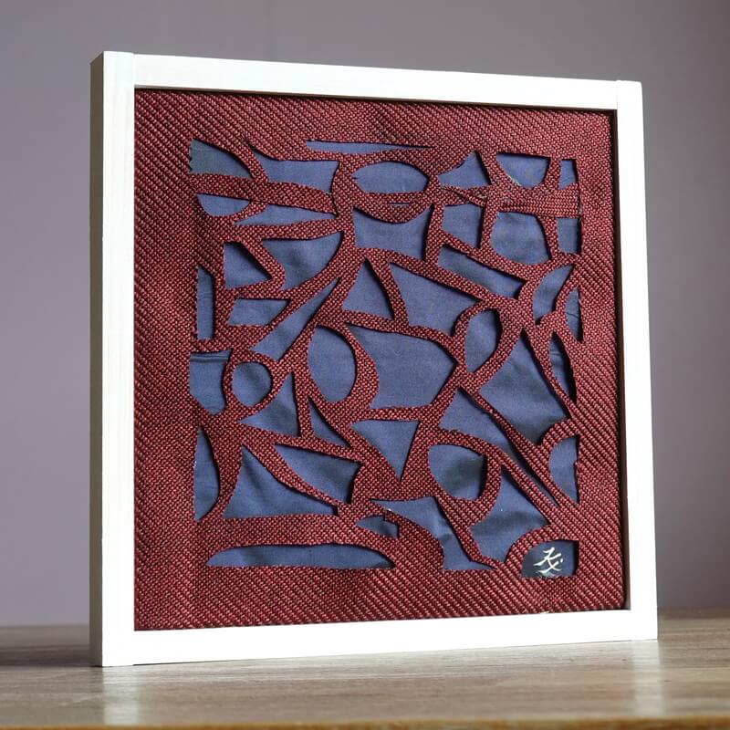 Triptyque art textile contemporain – fragments de matière – Image 7